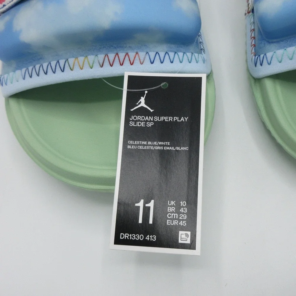 Jordan Men Size 11 Super Play Slide SP J Balvin Celestine Blue Green DR1330 413